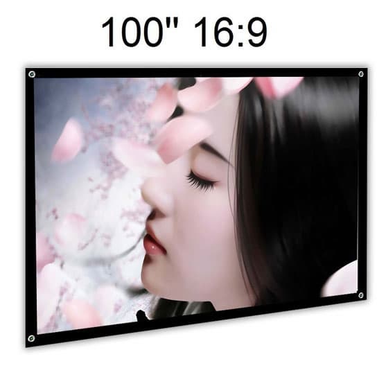 Simple Foldable Portable Front Projection Screen Without Fra
